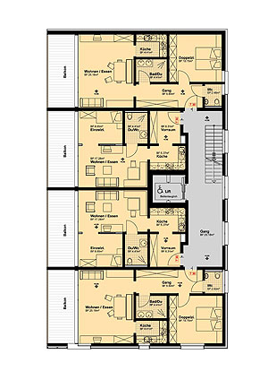 Grundriss Seniorenwohnungen