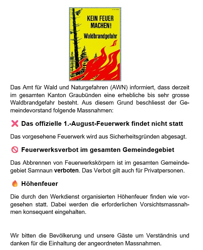 Feuerverbot