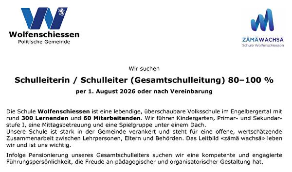 Stellenausschreibung