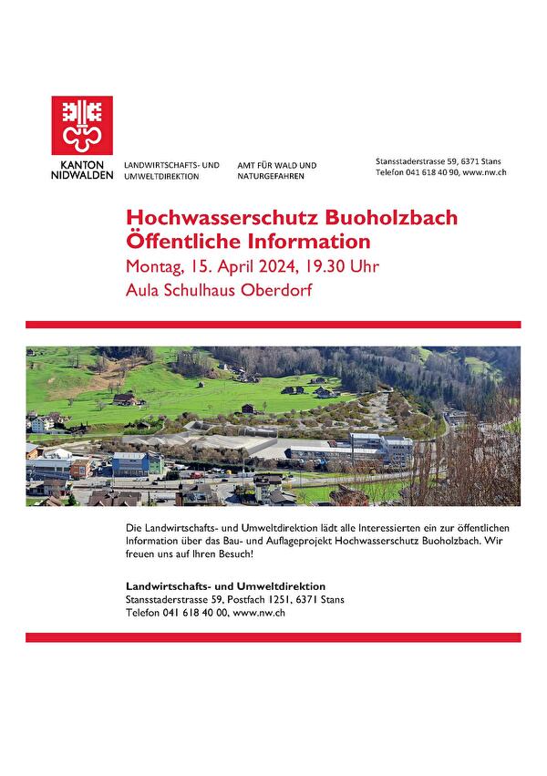 Informationsveranstaltung Buoholzbach