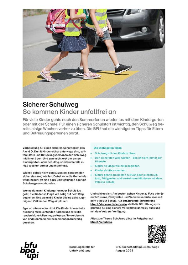 So kommen Kinder unfallfrei an