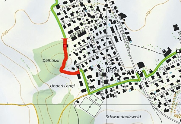 Sperrung Wanderweg Dälhölzli