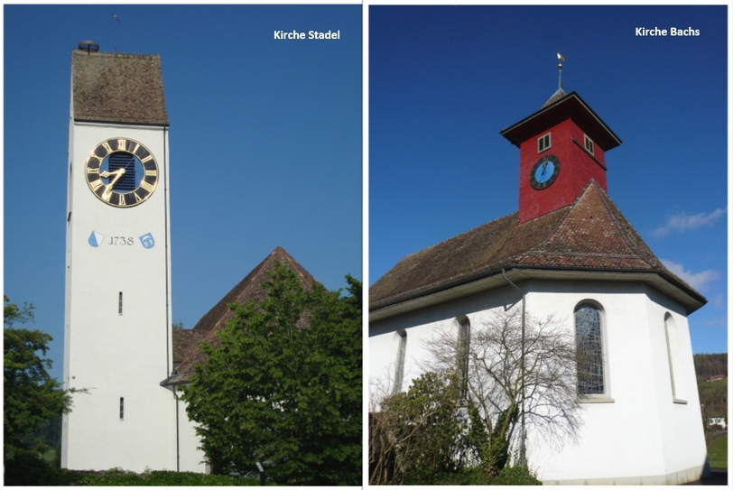 Kirchen Stadel und Bachs