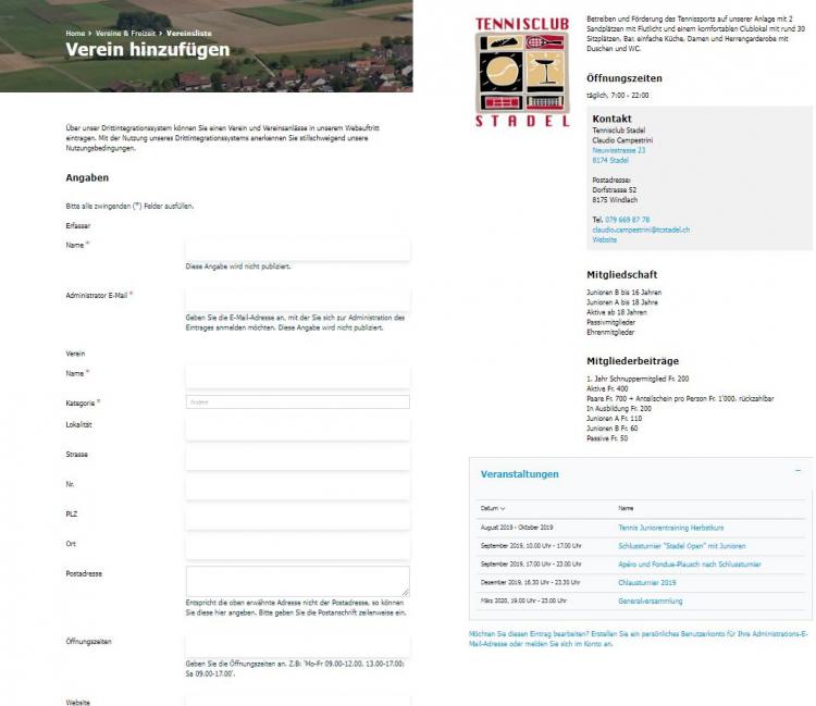 Anleitung Vereinseintrag