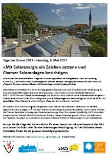 Flyer Tag der Sonne 2017 in Cham