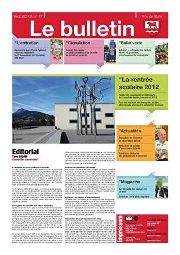page de couverture du Bulletin numéro 17