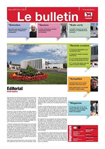 Couverture de la vingtième édition de la brochure communale Le Bulletin
