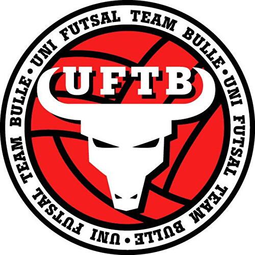 Logo de l'uni futsal team bulle avec une tête de taureau