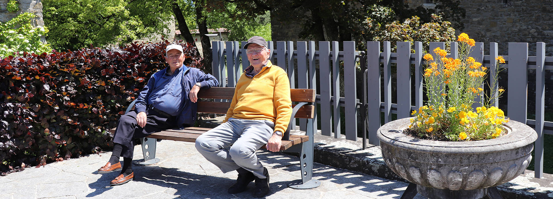 seniors sur un banc