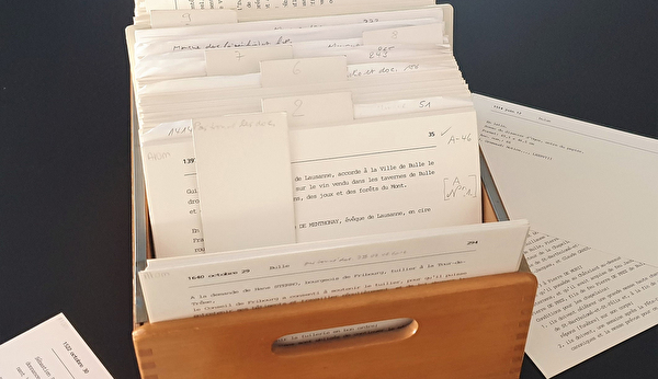 boîte de fiche d'inventaire pour les archives