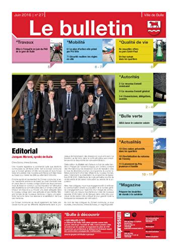 Photo de la première page de la couverture du Bulletin
