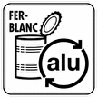 symbole fer blanc et alu