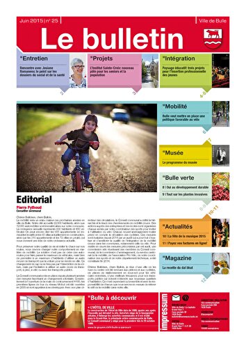 Photo de la 1ère page du journal Le Bulletin