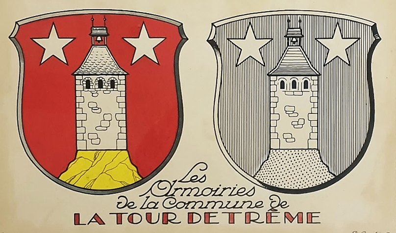 La Tour figurant sur les armoiries de la Commune de La Tour-de-Trême