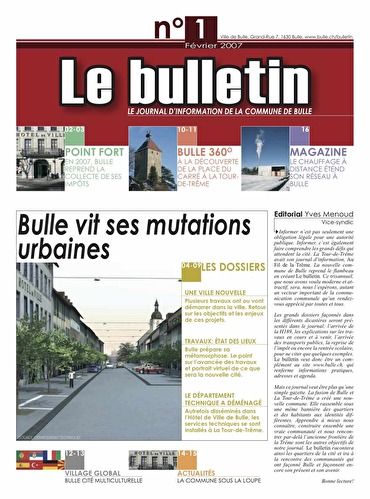 Bulletin numéro 1