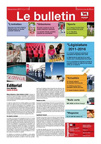 couverture de la 15ème édition du Bulletin communal