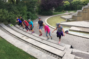 séance de sport dans un parc