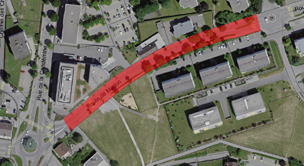 Plan travaux route Morlon