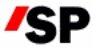 Logo SP, schwarze Buchstaben SP