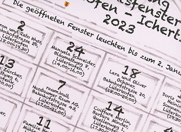 Bild vom Flyer Adventsfenster