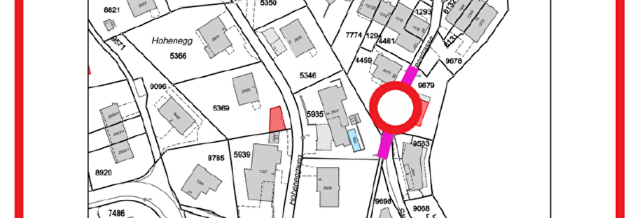 Plan der Baustelle an der Heferenstrasse