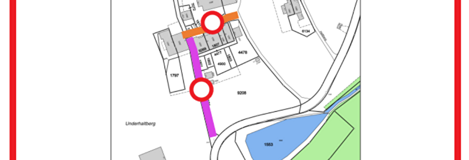 Plan der Baustelle am Unterhaltberg