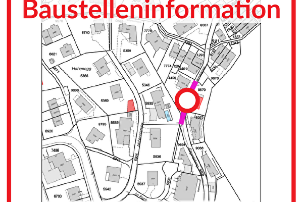 Plan der Baustelle an der Heferenstrasse