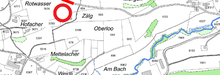 Plan der Baustelle an der Steigstrasse