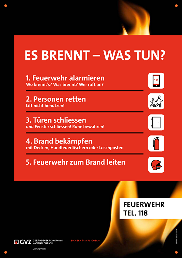 Merkblatt Es brennt - was tun?