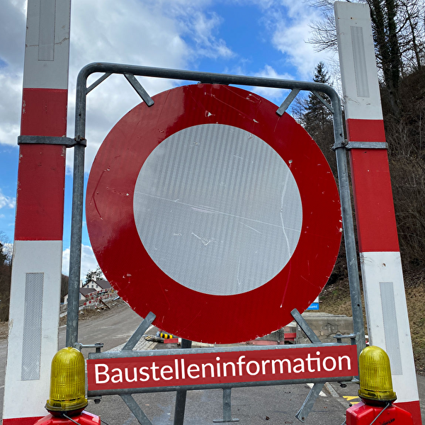 Fahrverbot mit Bauabschrankung