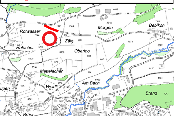 Plan der Baustelle an der Steigstrasse