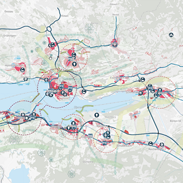 Plan der Agglomeration Obersee