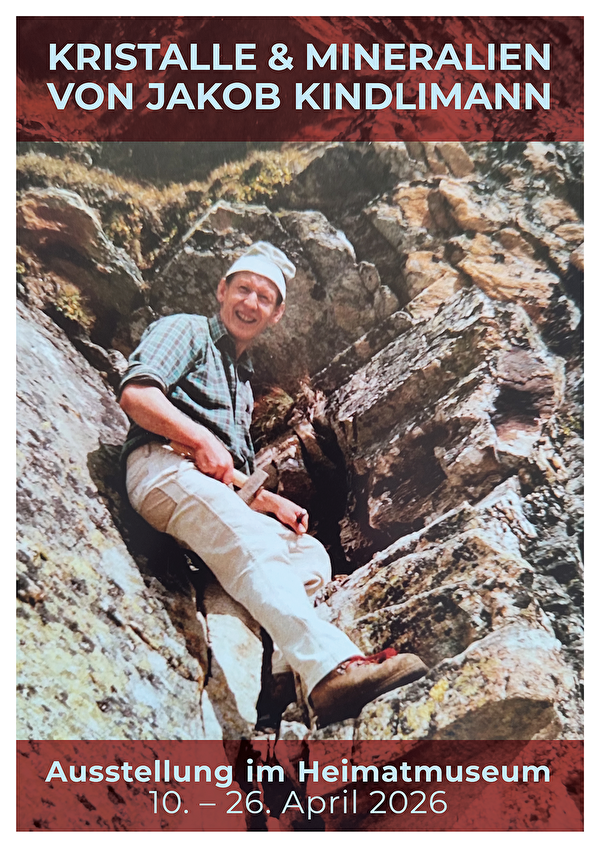 Vorderseite der Einladungskarte für die Mineralienausstellung