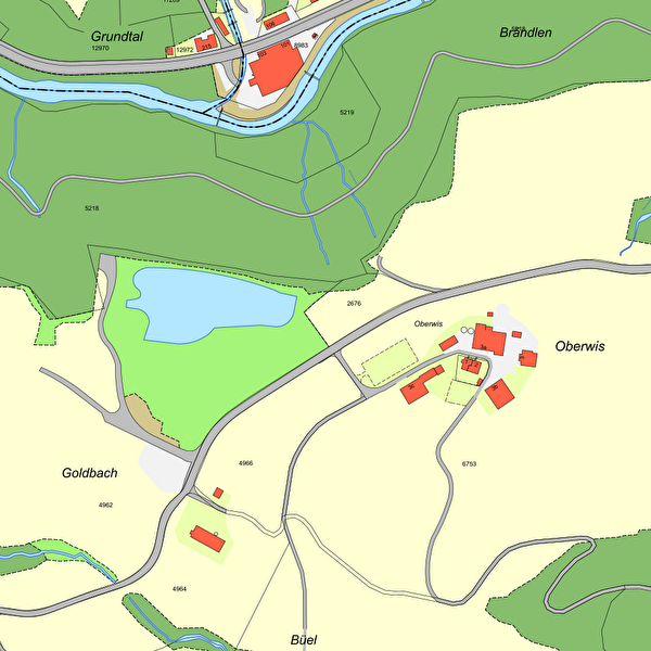 Kartenausschnitt des Gebiets der geplanten Deponie Goldbach