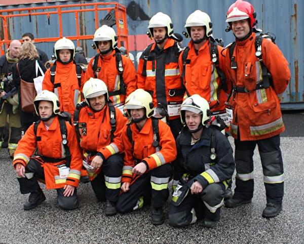 Oltner Feuerwehr am Basler Towerrunning