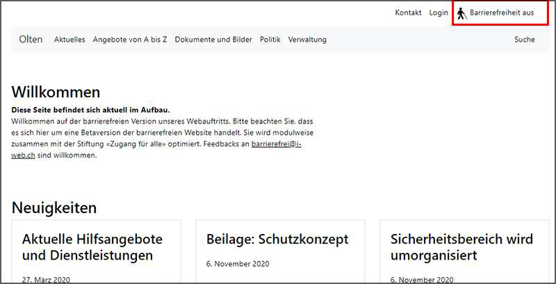 Barrierefrei aus