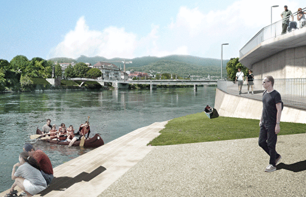 ANDAARE: Derzeit sind zwei Varianten – mit und ohne Steg über die Aare südlich der Bahnhofbrücke – in Arbeit.