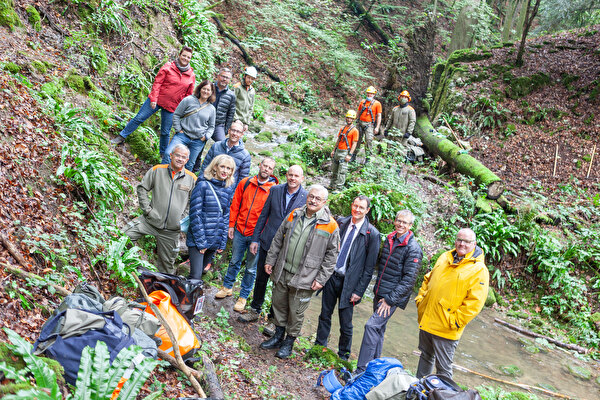 Gruppenbild in der Rickenbacher Schlucht