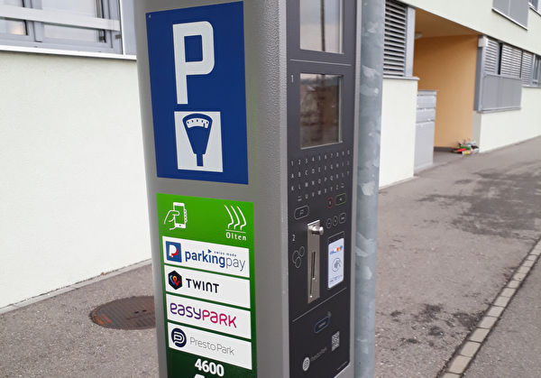 Olten - Parkgebühren können via App bezahlt werden