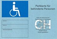 Parkkarte für gehbehinderte Personen