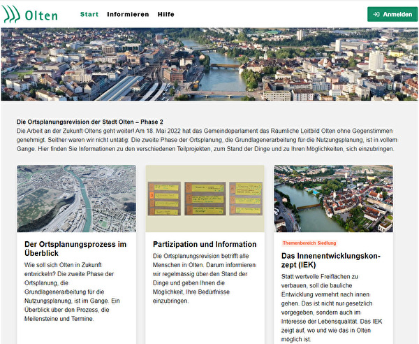 Website Ortsplanung