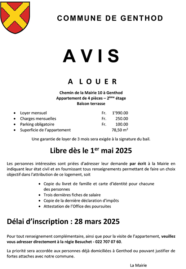 appt à louer