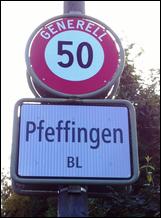 Ortstafel Pfeffingen