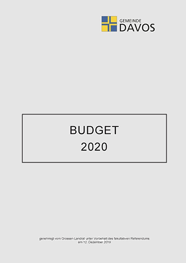 Budget 2020 Titelseite