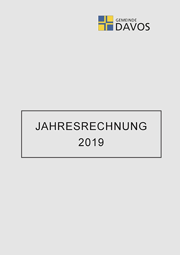 Titelseite der Jahresrechnung