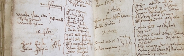 Amtliche Notizen aus der Neuzeit, Anfang 17. Jahrhundert