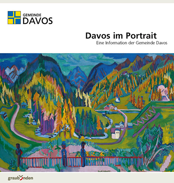 Titelseite der neuen Gemeindebroschüre Davos im Portrait