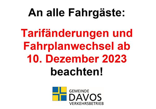 Fahrplanwechsel