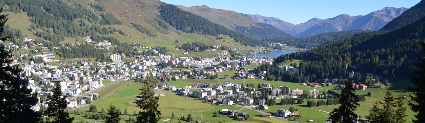 Davos Dorf von der Ischalp gesehen