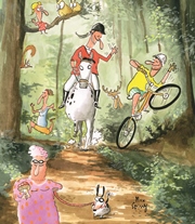 Cartoon mit verschiedenen Waldbenutzern